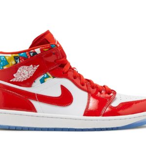 Air Jordan 1 Mid Barcelona Sweater Red Patent DC7294-600 Nicesnk