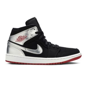 Air Jordan 1 Mid 'Black Metallic Silver' 554724-057