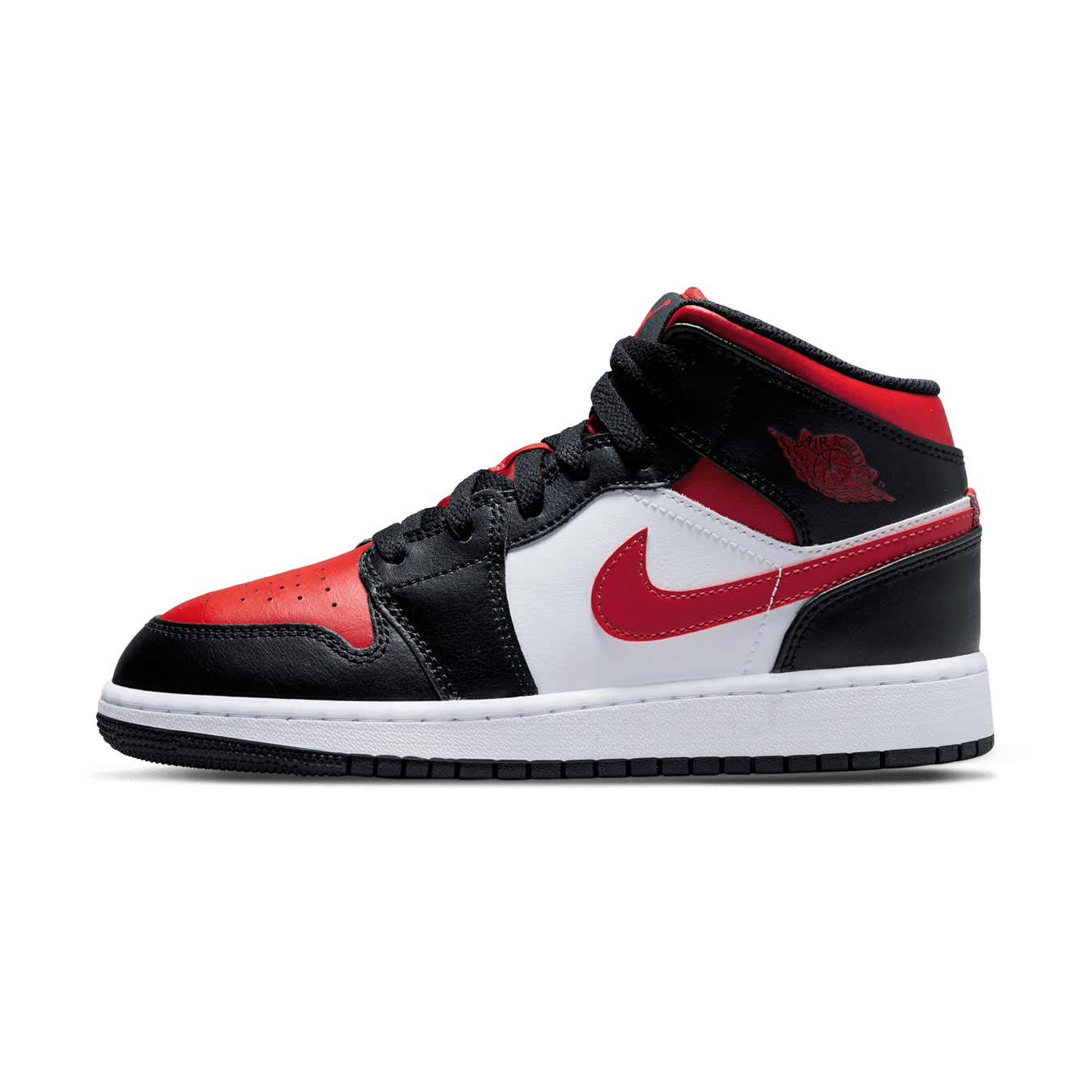 Air Jordan 1 Mid GS  'Black Fire Red'
