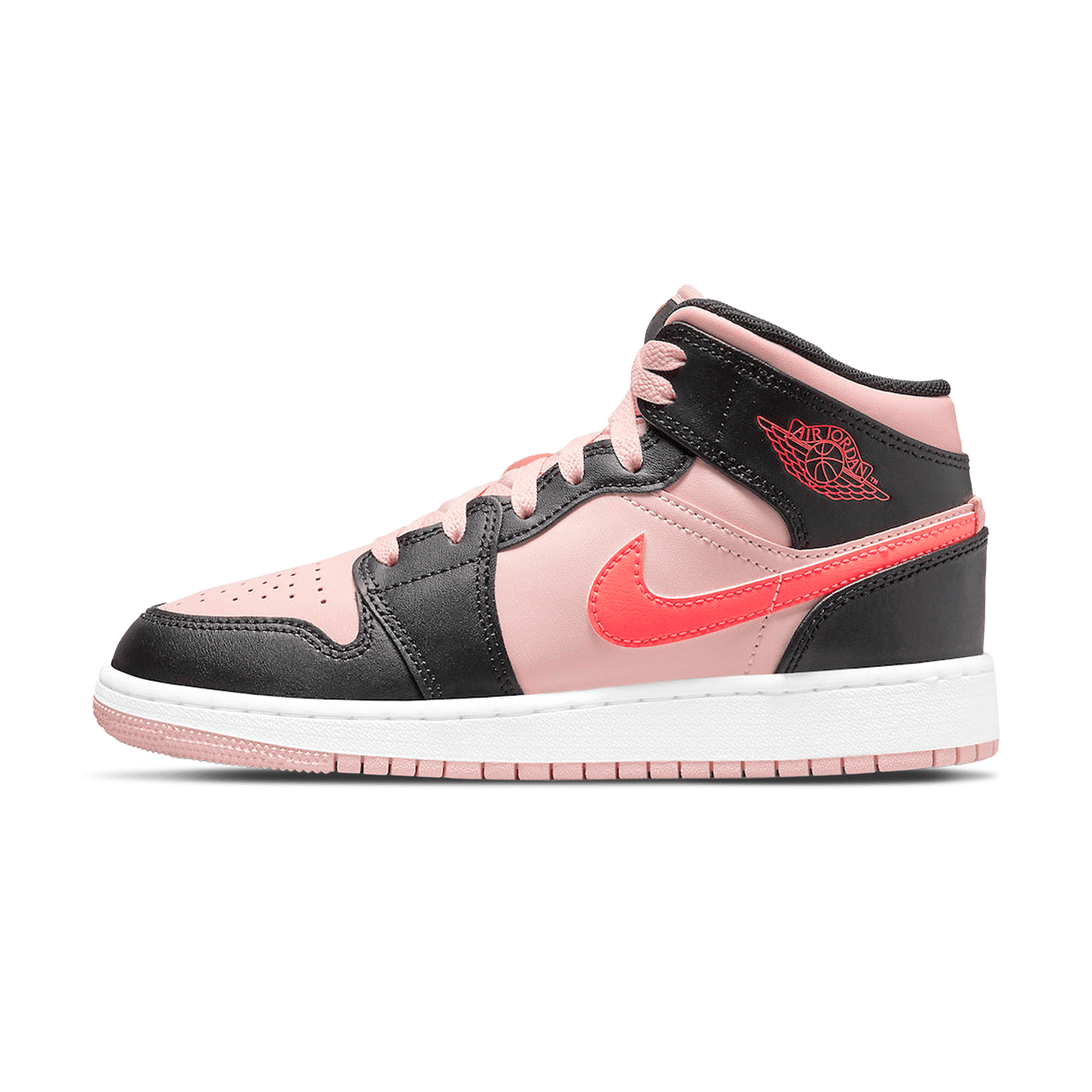 Air Jordan 1 Mid GS Black Pink Crimson