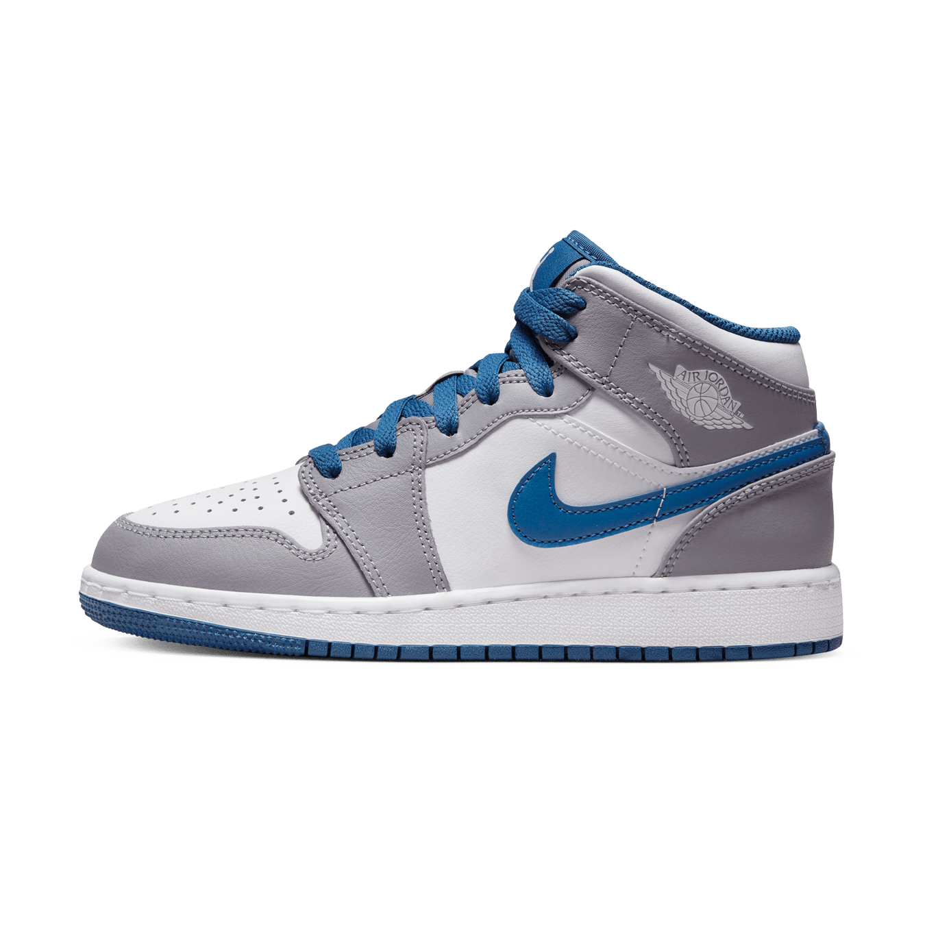 Air Jordan 1 Mid GS 'Cement True Blue'