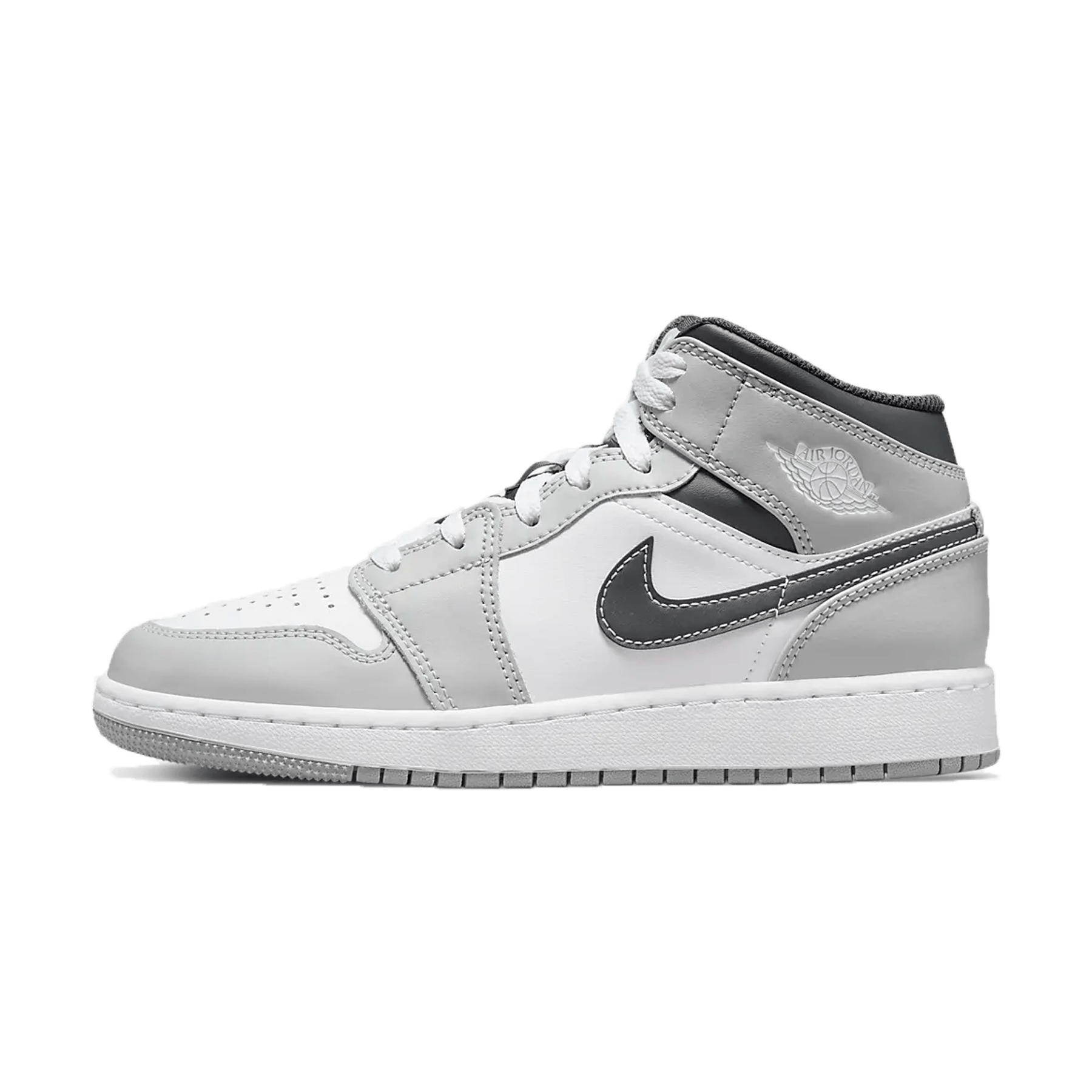 Air Jordan 1 Mid GS 'Light Smoke Grey'