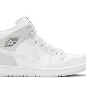 Air Jordan 1 Mid Swoosh Logo - Grey Camo DC9035-100 Nicesnk
