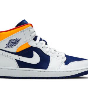Air Jordan 1 Mid White Deep Royal Blue 554724-131 Nicesnk