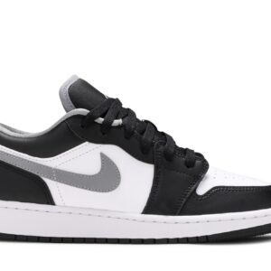 (Grade School) Air Jordan 1 Low Black Medium Grey 553560-040 Nicesnk