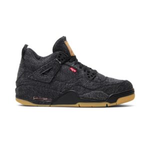 (Grade School) Levis x Air Jordan 4 Retro Black Denim (Levis Tag) AQ9103-001 Nicesnk