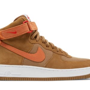 Nike Air Force 1 High Brown Suede Orange Canvas DH7566-200 Nicesnk