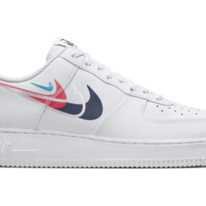 Nike Air Force 1 Low '07 Quadruple Swoosh White Navy Crimson FJ4226-100