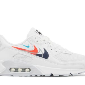 Nike Air Max 90 'Multi Swoosh - White Bright Crimson' FJ4223-100