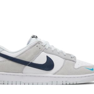 Nike Dunk Low White Grey Navy Aqua Mini Swoosh FJ4227-001 Nicesnk