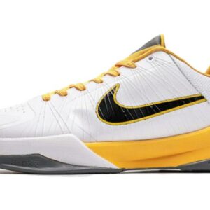Nike Zoom Kobe 5 White Black Del Sol Metallic Silver 386430-104 Nicesnk