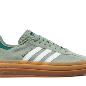 (Women) adidas Gazelle Bold Silver Green Gum ID6998 Nicesnk