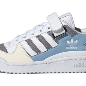 (Women) adidas originals Forum Low Wear-resistant Non-Slip Casual Skateboarding Shoes White Blue Gray GZ4405 Nicesnk