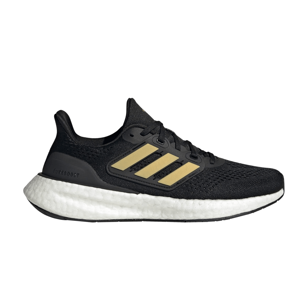 (Women) adidas PureBoost 23 Black Gold Metallic IF2391 Nicesnk