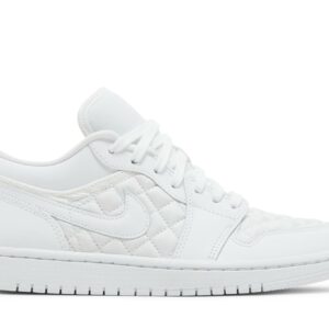 (Women) Air Jordan 1 Low Quilted 'Triple White' DB6480-100