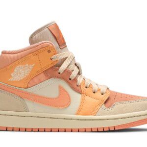 (Women) Air Jordan 1 Mid Apricot DH4270-800 Nicesnk