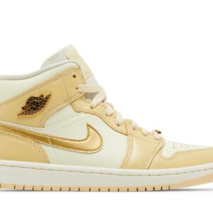 (Women) Air Jordan 1 Mid 'Pale Vanilla Gold' FB9892-200