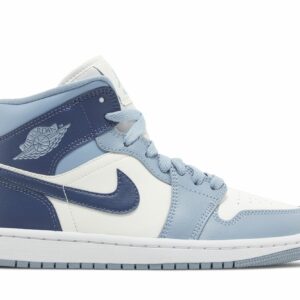 (Women) Air Jordan 1 Mid 'Sail Diffused Blue' BQ6472-140