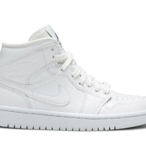 (Women) Air Jordan 1 Mid 'White Snakeskin' BQ6472-110