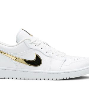 (Women) Air Jordan 1 Retro Low White Metallic Gold CZ4776-100 Nicesnk