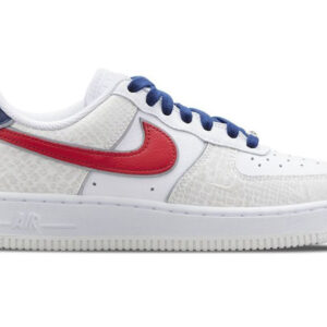 (Women) Nike Air Force 1 '07 LX 'Just Do It - White University Red Snakeskin' DV1493-161