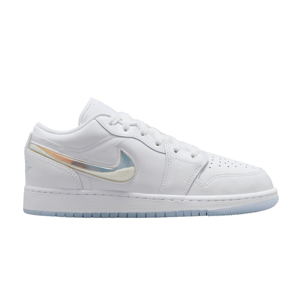 (Youth) Air Jordan 1 Low SE 'Glitter Swoosh' FQ9112-100
