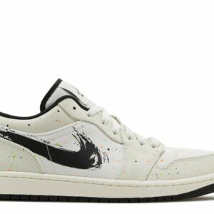 Air Jordan 1 Low 'Brushstroke Swoosh � Paint Splatter' Everlasting Sneaker