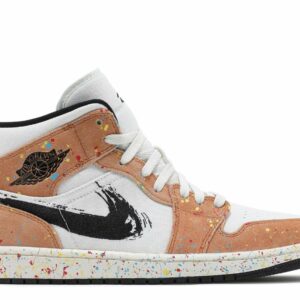 Air Jordan 1 Mid SE 'Brushstroke Paint Splatter' Revered Footwear