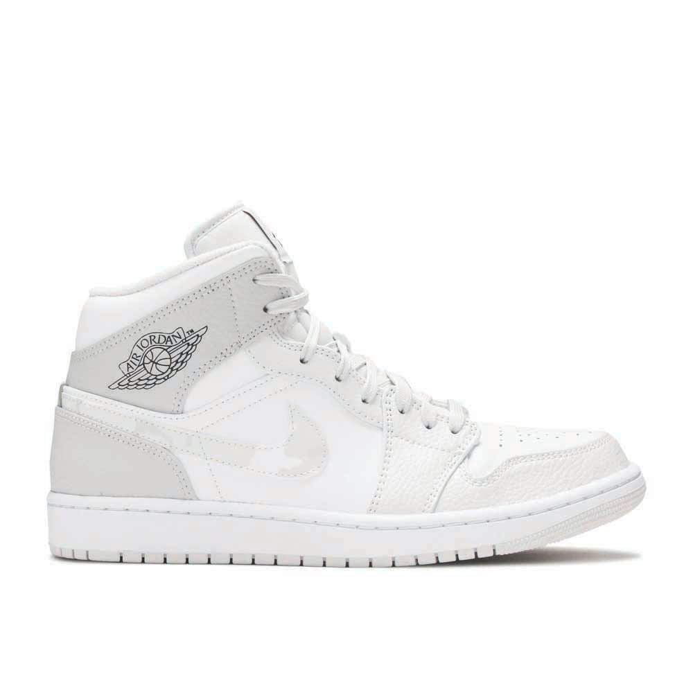 Air Jordan 1 Mid 'Swoosh Logo � Grey Camo' Everlasting Sneaker