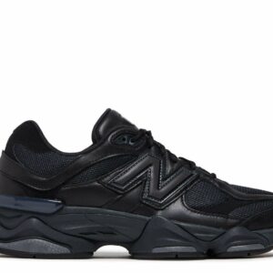 New Balance 9060 Triple Black Leather Everlasting Sneaker