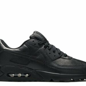 Nike Air Max 90 Leather 'Triple Black' Unfading Sneaker
