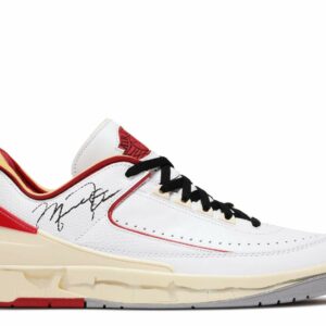 Off-White x Air Jordan 2 Retro Low SP 'White Varsity Red' Unfading Sneaker