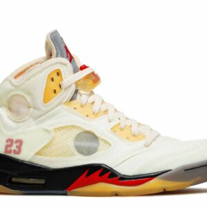 Off-White x Air Jordan 5 SP 'Sail' Revered Footwear